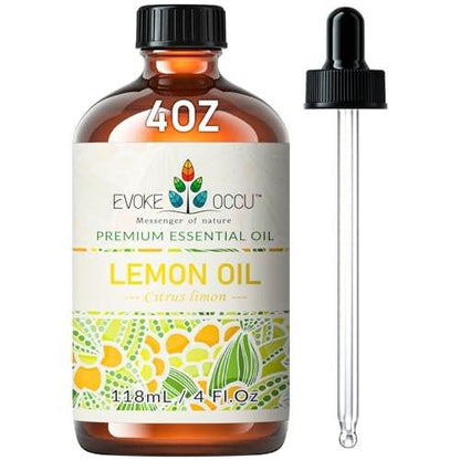 EVOKE OCCU Zitronen-Ätherisches Öl für reinigende Haut, Diffuser, Massage - 118 ml
