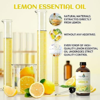 EVOKE OCCU Zitronen-Ätherisches Öl für reinigende Haut, Diffuser, Massage - 118 ml