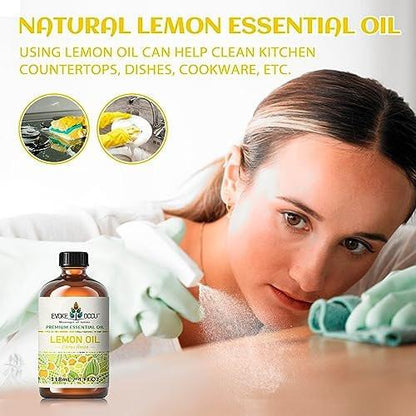 EVOKE OCCU Zitronen-Ätherisches Öl für reinigende Haut, Diffuser, Massage - 118 ml
