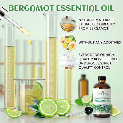 EVOKE OCCU Bergamot Ätherisches Öl für Diffuser, Hautentspannung & DIY Wolltrocknerbälle - 118 ml