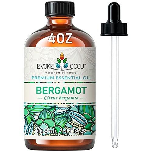 EVOKE OCCU Bergamot Ätherisches Öl für Diffuser, Hautentspannung & DIY Wolltrocknerbälle - 118 ml