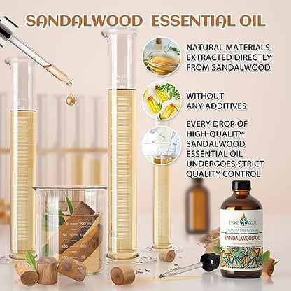 EVOKE OCCU Sandelholz Ätherisches Öl für Hautpflege, Diffuser, Parfüm, Kerzen- und Seifenherstellung - 118 ml