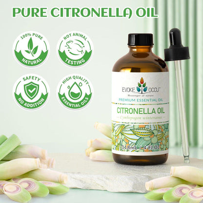 EVOKE OCCU Citronella Öl für Reinigung, Lufterfrischung, zum Sprühen und Diffuser - 118 ml