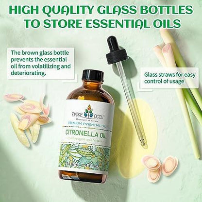 EVOKE OCCU Bergamot Ätherisches Öl für Diffuser, Hautentspannung & DIY Wolltrocknerbälle - 118 ml