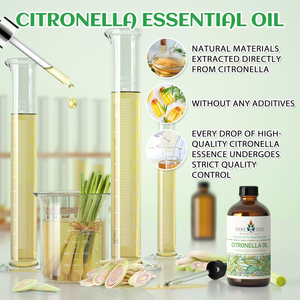 EVOKE OCCU Citronella Öl für Reinigung, Lufterfrischung, zum Sprühen und Diffuser - 118 ml