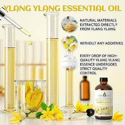 EVOKE OCCU Ylang Ylang Bio-Öl 118 ml – Reines ätherisches Öl für Haut, Haare und Aromatherapie