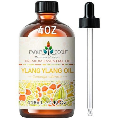 EVOKE OCCU Ylang Ylang Bio-Öl 118 ml – Reines ätherisches Öl für Haut, Haare und Aromatherapie