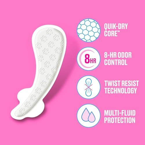 Carefree Slipeinlagen für Frauen, String-Einlagen, unverpackt, unparfümiert | Slipeinlagen für leichte Perioden und Auslaufschutz | 196 Stück (4 Packungen à 49 Stück)