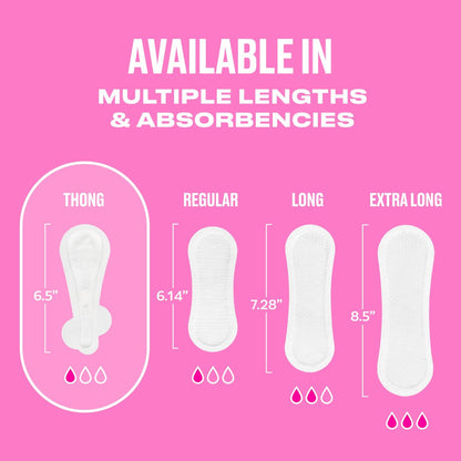 Carefree Slipeinlagen für Frauen, String-Einlagen, unverpackt, unparfümiert | Slipeinlagen für leichte Perioden und Auslaufschutz | 196 Stück (4 Packungen à 49 Stück)