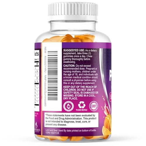 Probiotika für die Verdauungsgesundheit Gummis - 6 einzigartige Stämme für tägliche Immununterstützung & Darmgesundheit, unterstützt Verstopfung, Blähungen & Völlegefühl - Bestes probiotisches Nahrungsergänzungsmittel für Frauen & Männer - 60 Gummis