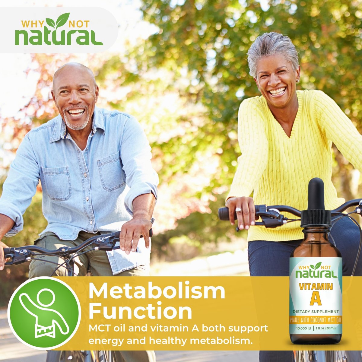 Why Not Natural Vitamin A Tropfen 10.000 IE - Flüssiges Retinylpalmitat mit Kokos-MCT-Öl, veganes Vitamin-A-Präparat für die Haut - 30 ml sublinguale Tinktur