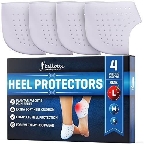 Ballotte Premium Silikon-Fersenpolster für Schuhe, Gel-Fersenkissen & Polster für Damen & Herren, Große Größe