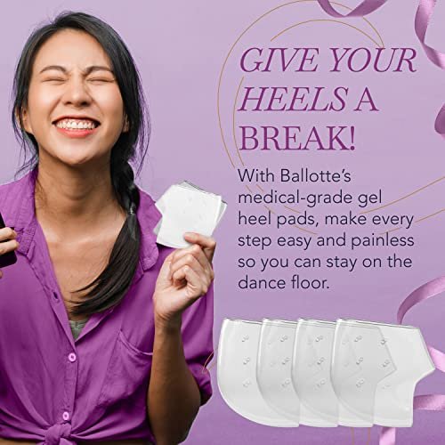 Ballotte Premium Silikon-Fersenpolster für Schuhe, Gel-Fersenkissen & Polster für Damen & Herren, Große Größe
