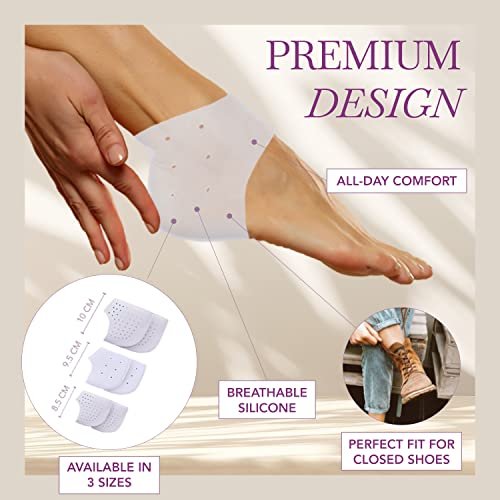 Ballotte Premium Silikon-Fersenpolster für Schuhe, Gel-Fersenkissen & Polster für Damen & Herren, Große Größe