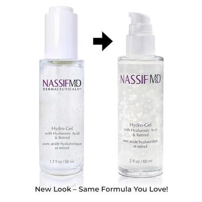 NassifMD Hydro-Gel mit Hyaluronsäure Feuchtigkeitscreme, Salicylsäure Serum, Retinol Serum für das Gesicht