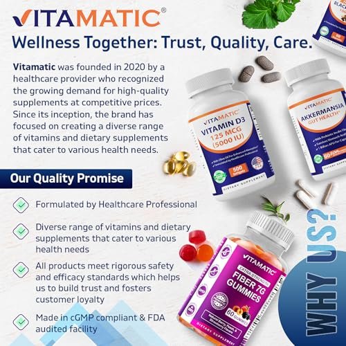 Vitamatic Apfelpektin 700mg – 120 vegane Kapseln, Ballaststoffpräparat für die Verdauungsgesundheit