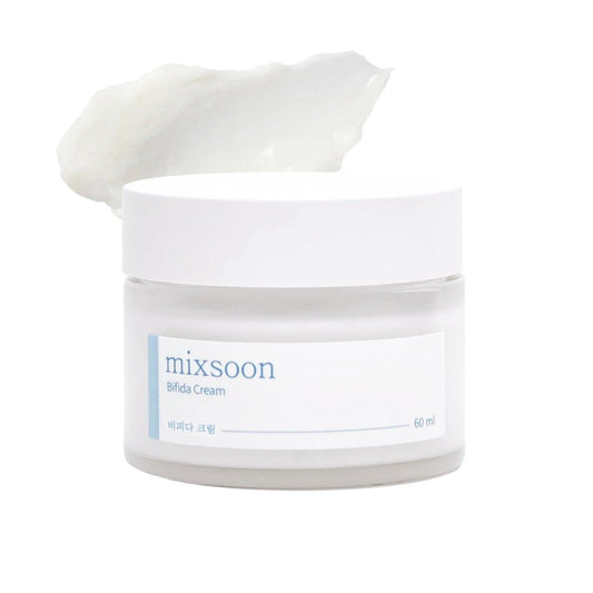 mixsoon Bifida Cream – Nachtcreme mit Bifida für hydratisierte & gestärkte Hautbarriere, sanfte Feuchtigkeitscreme für gesund aussehende Haut, 60 ml Korean Glass Skin