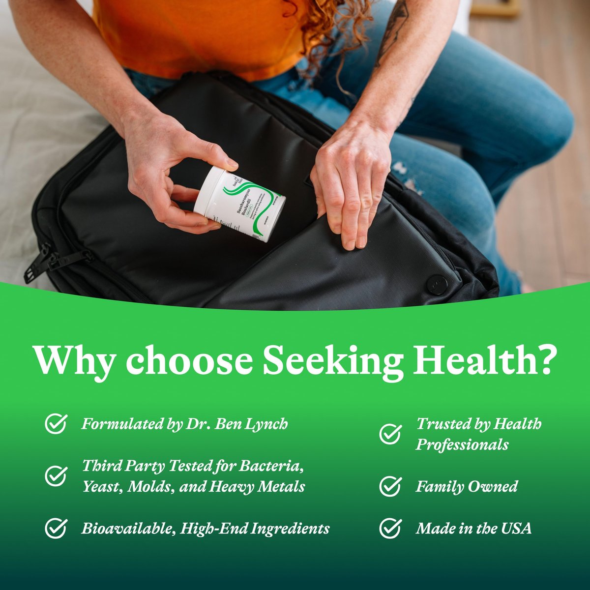 Seeking Health Saccharomyces Boulardii – Sanfte Verdauungsunterstützung für gesunde Darmbewegungen* – Fördert eine gute GI-Trakt-Umgebung & Mikrobiom auf Reisen* – Gluten- & laktosefrei – 60 Kapseln