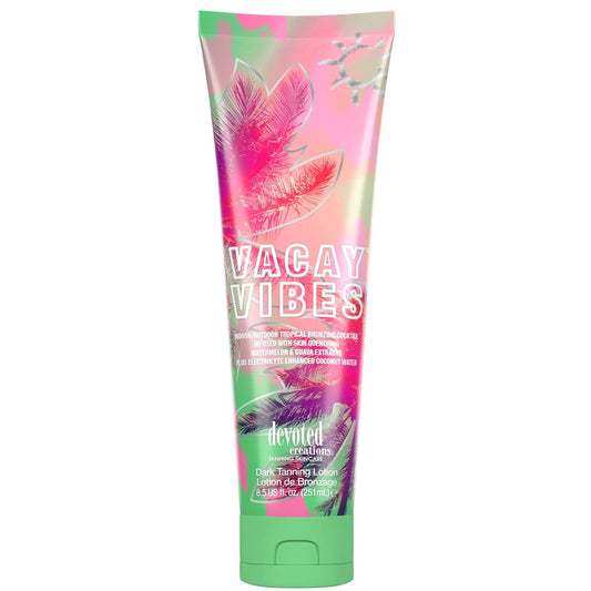 Devoted Creations Vacay Vibes Bräunungslotion – Tropischer Bronzing-Cocktail mit Wassermelonen- und Guavenextrakten sowie elektrolytverstärktem Kokoswasser – 8,5 oz