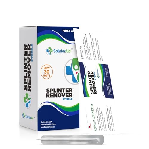 Schmerzfreies Splitter-Entfernungsset (30er-Pack) | Entfernen Sie Splitter schnell & einfach | Kompakte Erste-Hilfe für Zuhause, Reisen & Camping | Ideal zum Wandern, Holzarbeiten & Outdoor | Keine Pinzette nötig