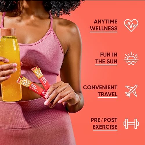IQMIX Hydration Elektrolyt-Pulver – 4-in-1 Formel für Hydration, geistige Klarheit, Stimmung und Erholung – Zuckerfreies Getränk, Keto, Magnesium-L-Threonat, Löwenmähne – 20 Portionen Blutorange