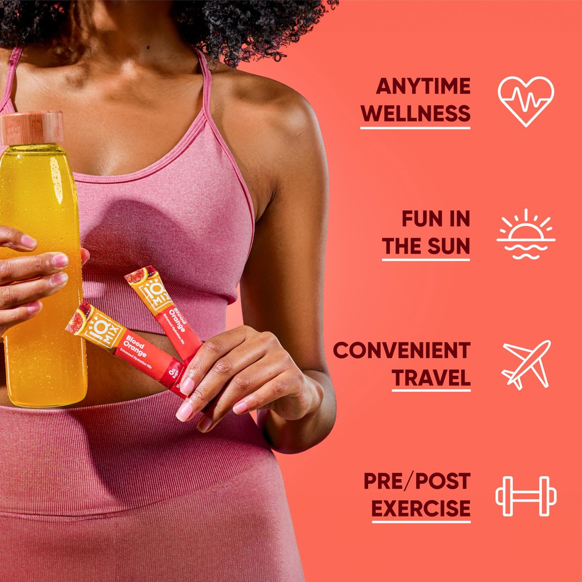 IQMIX Hydration Electrolyte Pulver – 4-in-1 Formel für Hydration, geistige Klarheit, Stimmung und Erholung – Zuckerfreies Getränkepulver, Keto, Magnesium-L-Threonat, Löwenmähne – 20 Beutel Sortenpackung