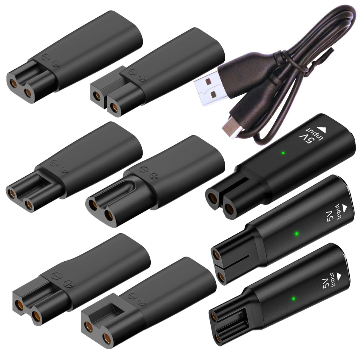10er-Pack USB-C-Ladekabel Ersatz für Haarschneider, Barttrimmer, Rasierer, Tischlampen, Luftreiniger – HQ8505-kompatibel
