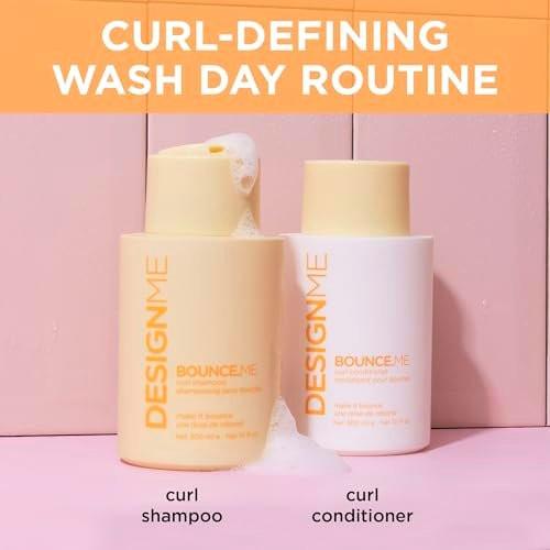 Design.Me BOUNCE.ME Shampoo – Locken definierendes Anti-Frizz Shampoo mit Kukui-Nuss- und Buriti-Öl für alle Lockentypen, 295 ml