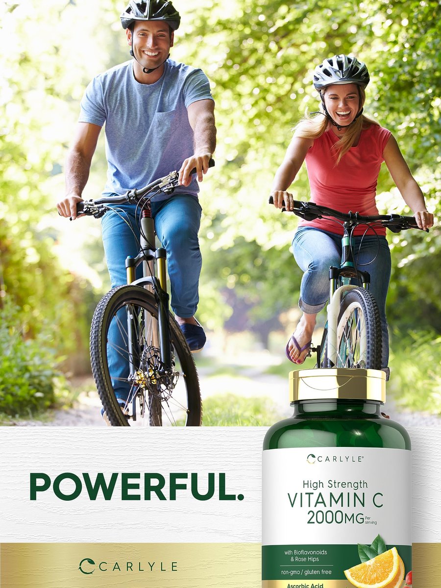 Carlyle Vitamin C 2000mg mit Hagebutte – 150 Tabletten, Vegetarisch, Non-GMO, Glutenfrei