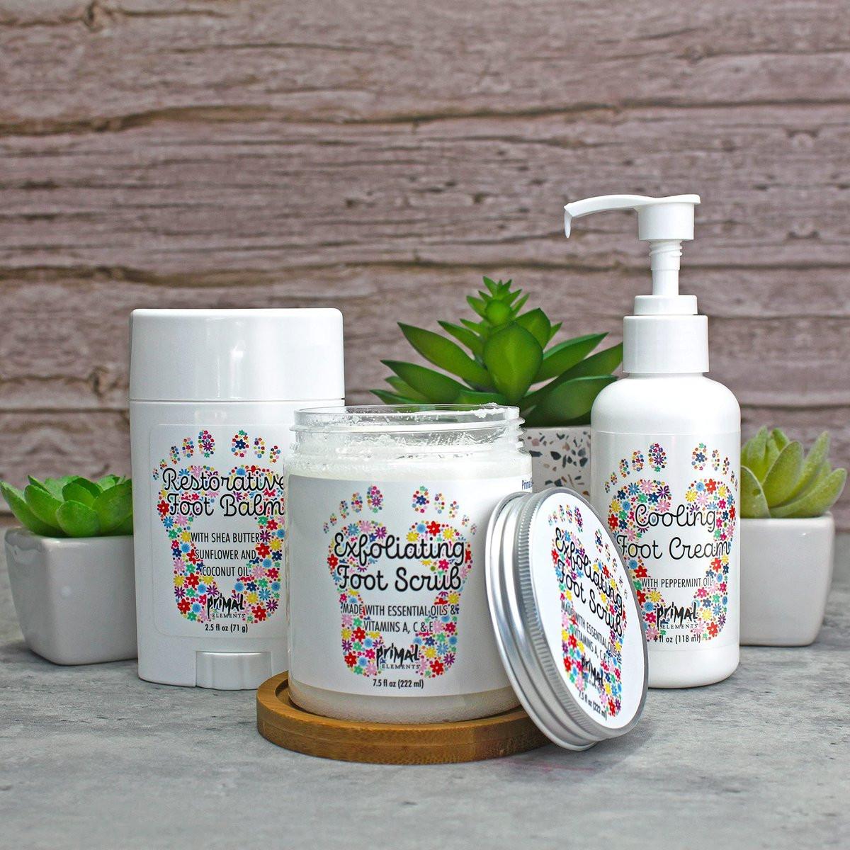 Primal Elements Fußpflege-Set (3er-Pack) – Weiß