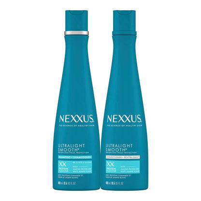 Nexxus Ultralight Weightless Shampoo & Conditioner Set für trockenes, frizziges Haar - Anti-Frizz Behandlung, 2 x 400 ml