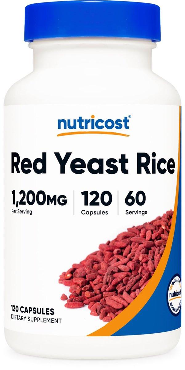Nutricost Roter Reis 1200 mg, 120 Kapseln – 60 Portionen, pflanzliche Kapseln, Nicht-GVO, Glutenfrei