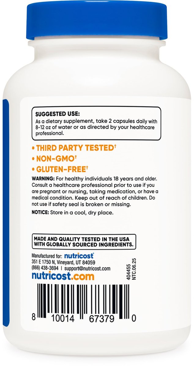 Nutricost Roter Reis mit CoQ10 1300 mg, 120 Kapseln, 60 Portionen - Non-GMO, Glutenfrei