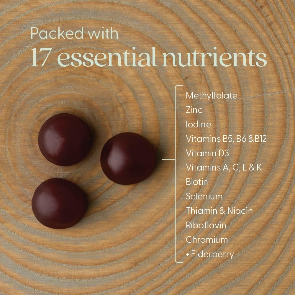 New Chapter Frauen Multivitamin Gummis – 59 % weniger Zucker, mit Vitamin C, D3 & Zink, ohne Gentechnik, glutenfrei, Beeren-Zitrus-Geschmack, 75 Stück