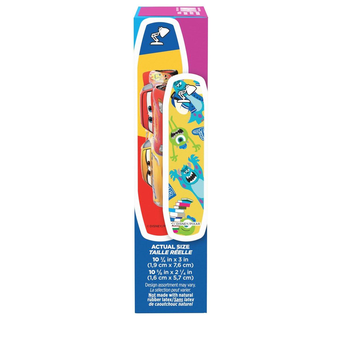 Band-Aid Markenpflaster für kleine Schnitte und Schrammen mit Disney/Pixar Motiven, bunte Pflaster für Kinder, gemischte Größen, 20 Stück