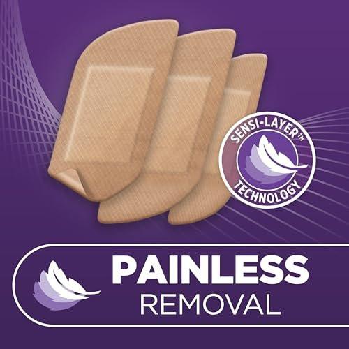 BAND-AID® Sensitive Haut Pflaster – Hypoallergene Wundversorgung für empfindliche Haut, schmerzloses Entfernen, wasserfest, steril, 20 Stück
