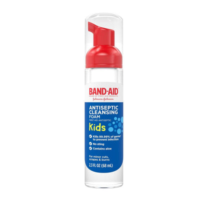 Band-Aid Antiseptischer Reinigungsschaum für Kinder – Keimtötend, Infektionsschutz, ohne Brennen, 2,3 Fl. Oz.