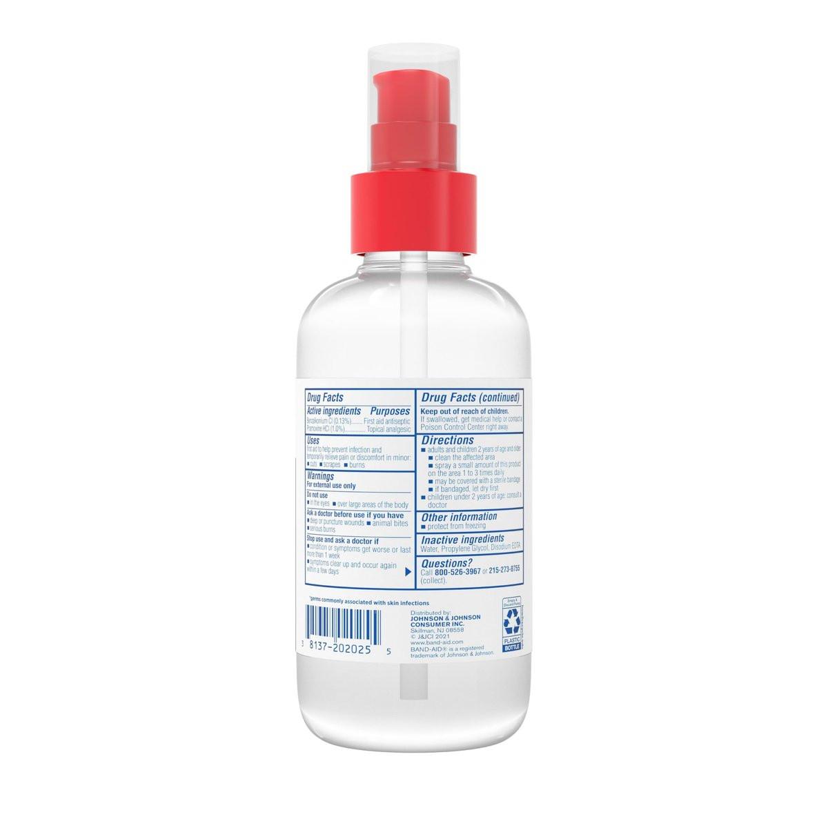 Band-Aid Schmerzlinderndes Antiseptisches Reinigungsspray, Pramoxin HCl, 240 ml