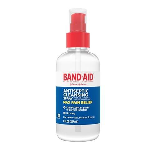 Band-Aid Schmerzlinderndes Antiseptisches Reinigungsspray, Pramoxin HCl, 240 ml