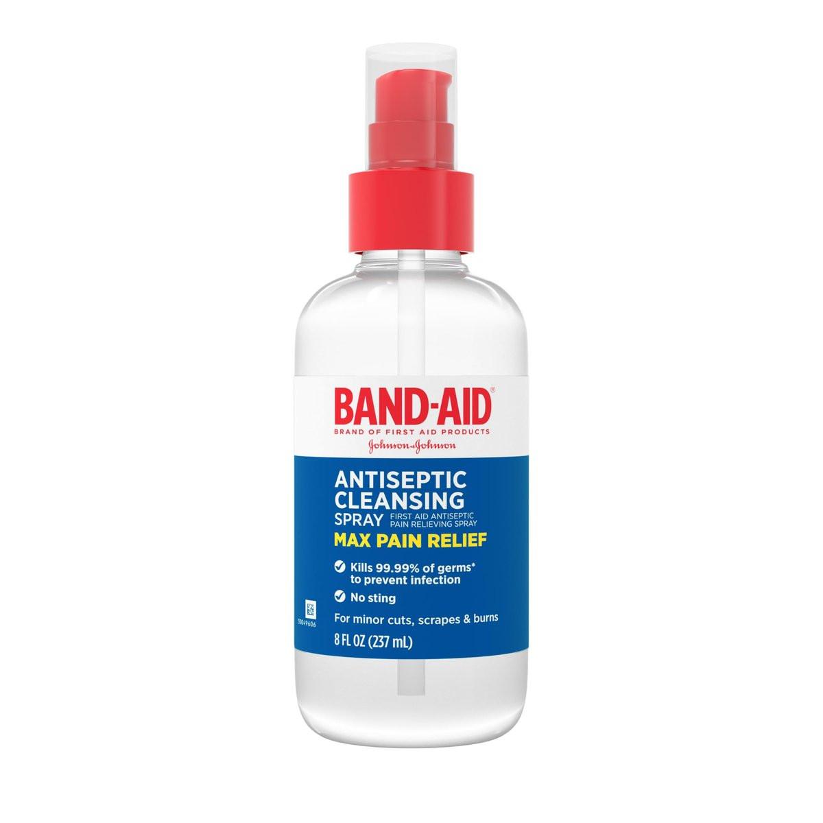 Band-Aid Schmerzlinderndes Antiseptisches Reinigungsspray, Pramoxin HCl, 240 ml