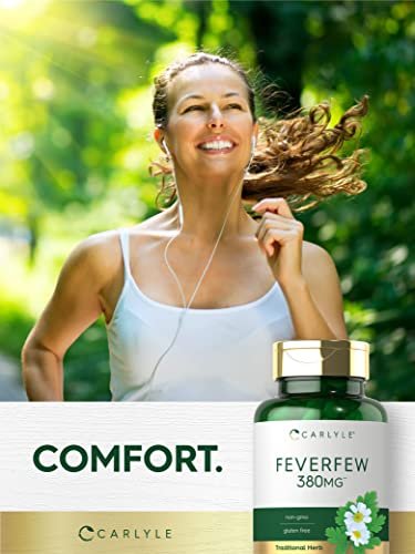 Carlyle Feverfew Kapseln | 180 Stück | Traditionelles Kräuterextrakt | Non-GMO, Glutenfrei