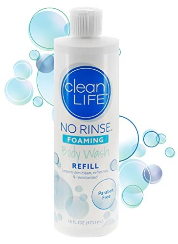 No-Rinse Schaumbad ohne Abspülen, 16 fl Oz Nachfüllpackung – Wasserloser, spülfreier Reinigungsschaum für saubere und gepflegte Haut – Wirksame Perineal-Waschlotion für Senioren, Erwachsene, Camping