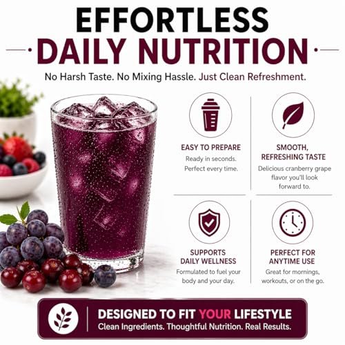 ProtiFit - High Protein Fruchtgetränkepulver, Cranberry Grape, 15g Protein, Kalorienarm, Zuckerfrei, 7 Portionen pro Packung
