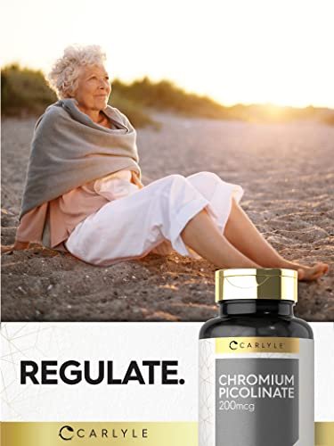 Carlyle Chrompicolinat 200 mcg | 250 vegane Tabletten | Hohe Absorption | Nahrungsergänzungsmittel, Nicht-GVO, Glutenfrei