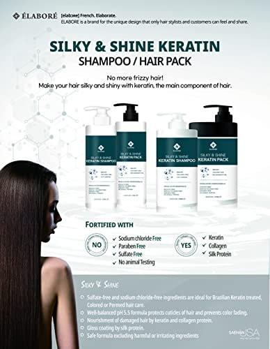 Elabore Silky & Shine KERATIN Shampoo 475 ml - Glanz & Pflege für seidiges Haar