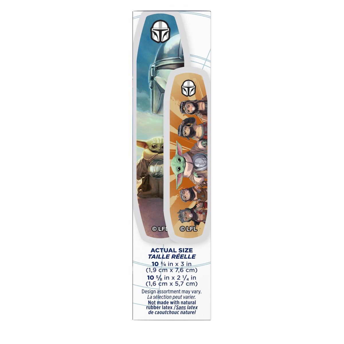 BAND-AID Pflaster mit Star Wars: The Mandalorian & GROGU Motiven für Kinder & Kleinkinder, 20 Stück, verschiedene Größen