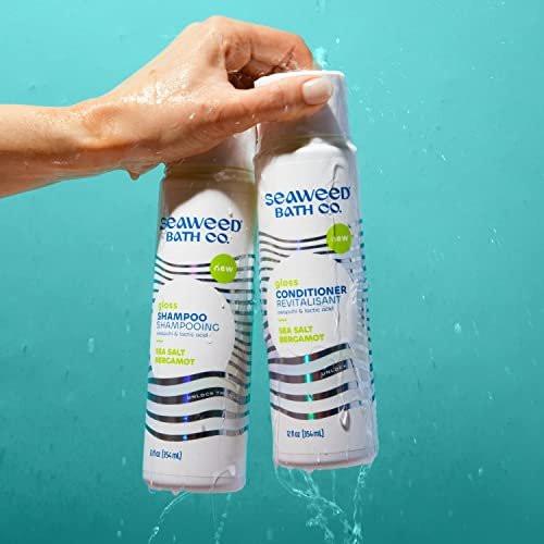 Seaweed Bath Co. Gloss Conditioner, Sea Salt Bergamot Duft, 12 Unzen, nachhaltig geerntete Algen, Awapuhi, Milchsäure, für alle Haartypen
