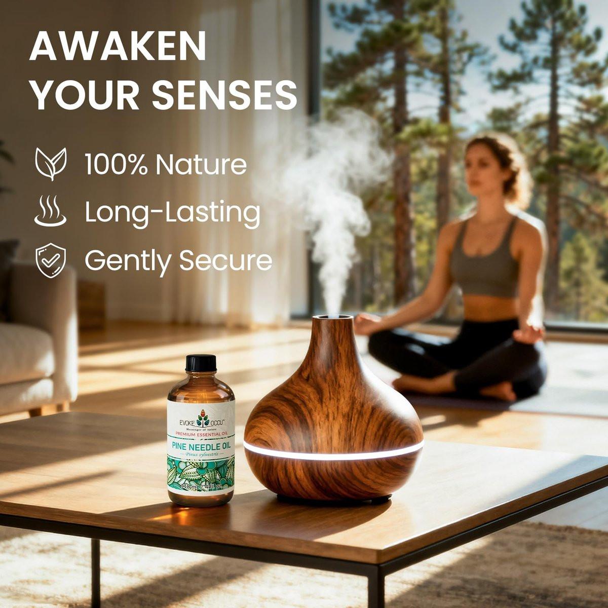 EVOKE OCCU Kiefernöl (Pinus sylvestris) für Diffuser – 118 ml – Frischer Duft für Aromatherapie, Haut- und Haarpflege, Seifen- und Kerzenherstellung