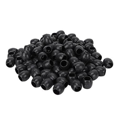 100 Stück Bartperlen für Dreadlocks – Schwarze Haarperlen zum Flechten, DIY Dreadlock Bart Dekoration, Haarreifen & Schmuck für Männer und Frauen