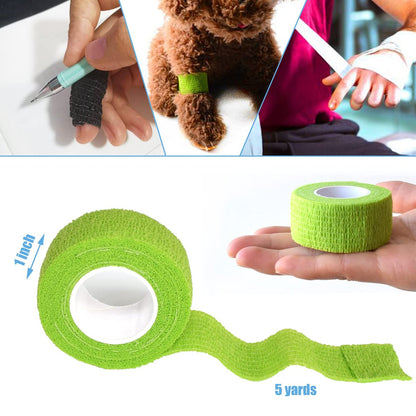 Gondiane 9er-Pack Selbstklebende Bandage 1 Zoll x 5 Yards – Atmungsaktive Kohäsivbinde für Knöchel, Handgelenk, Finger, Sport und Haustiere (Mehrfarben)